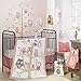 Lambs & Ivy Family Tree Coral/Gray/Gold Owl Blanket