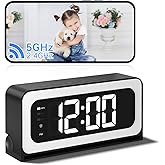 JUFLSKY Hidden Camera Clock 2K,5G&2.4G WiFi Clock Camera Wireless Indoor Camera for Home Security,Nanny Cam with Alarm Two-Way Talk,Color Night Vision & Motion Detection,Local SD Recording/Replay