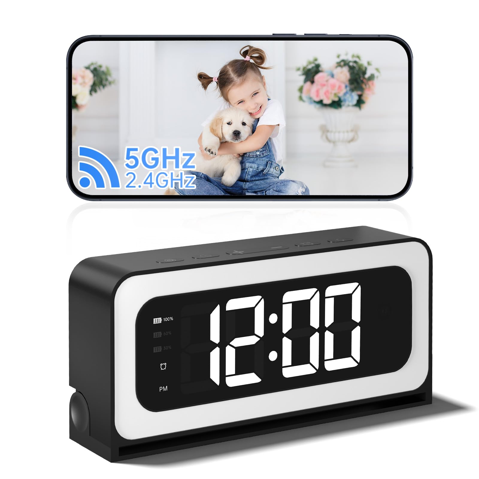 Photo 1 of ***MISSING ALL ACCESSORIES***
JUFLSKY Hidden Camera Clock 2K,5G&2.4G WiFi Clock Camera Wireless Indoor Camera for Home Security,Nanny Cam with Alarm Two-Way Talk,Color Night Vision & Motion Detection,Local SD Recording/Replay