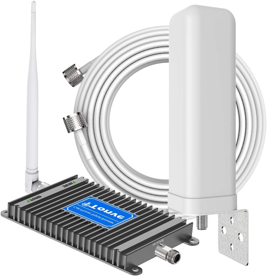 Home Cell Phone Signal Repeater Booster for Verizon 4G LTE Band 13 Mobile Signal Amplifier with Outdoor Omni-Directional Tubular Antenna and Indoor Omni-Directional Whip Antenna Kits Supports Volte