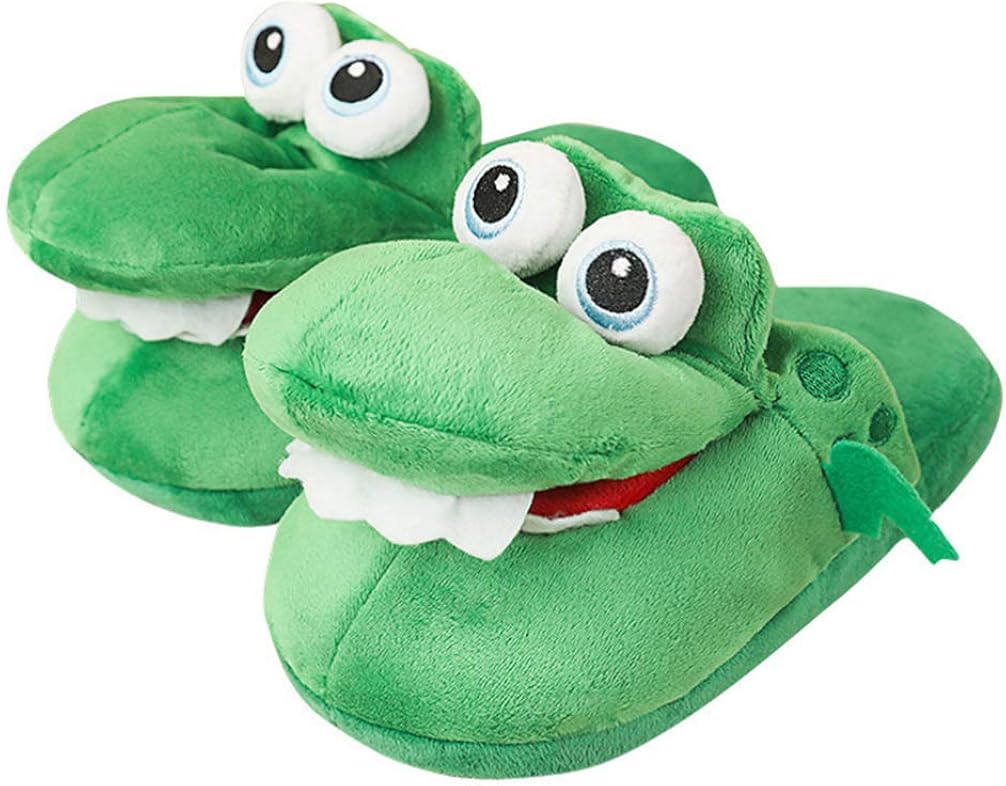 Happyyami Lustige Krokodil Plüsch Hausschuhe Cartoon Hausschuhe Indoor