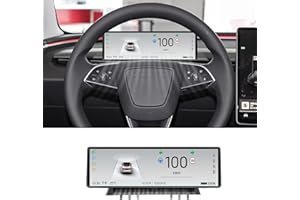Tesstudio Head Up Display for Tesla Model 3 2017-2023 & Model Y 2019-2024,8.8" Touch Screen Instrument Cluster with CarPlay & Android Auto Real-Time Vehicle Info Display