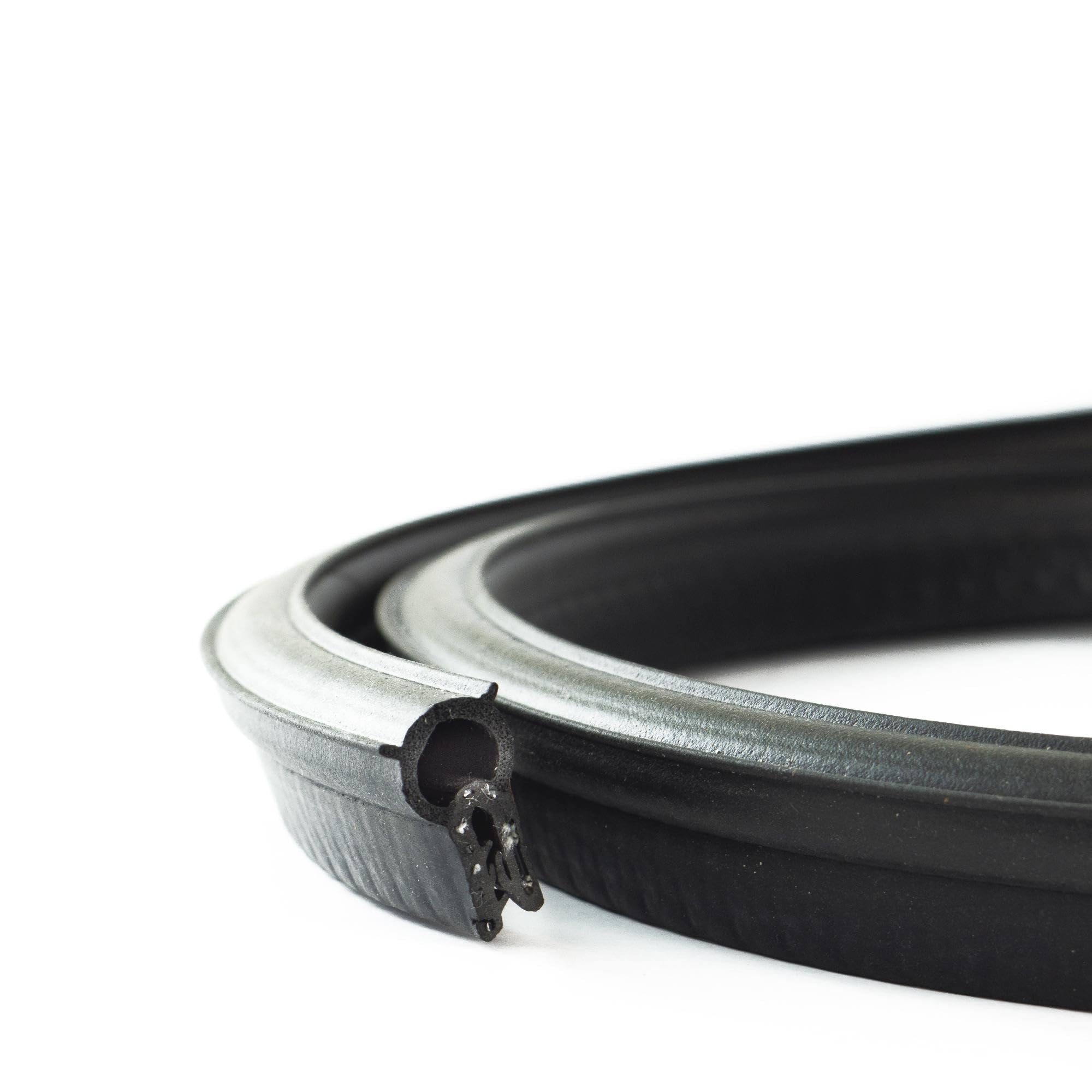 Eutras Draught Excluder KSD2004 Rubber Door Seal Boot Gasket – Clamping Range 1 – 3.5 mm – Black – 10 m