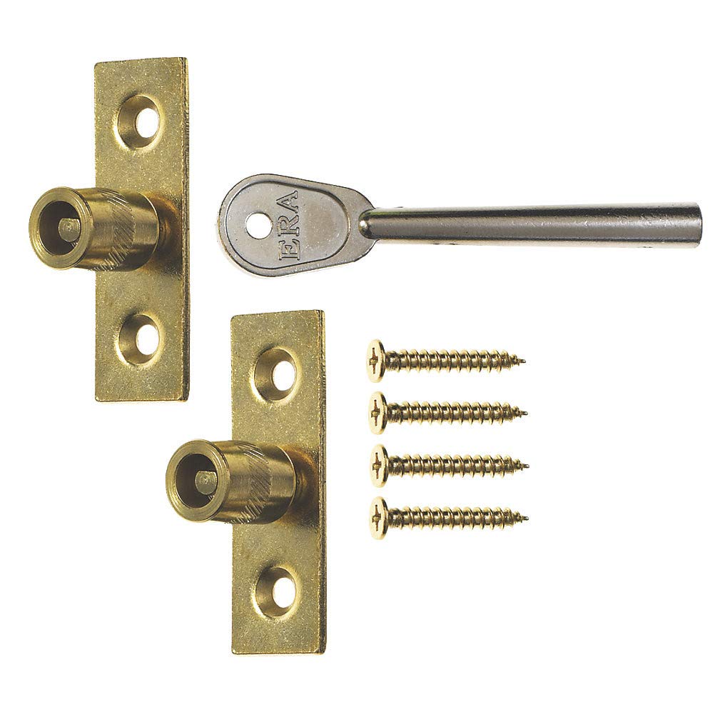 ERA 822 Sash Window Stop - PB 2 Locks + 1 Key Visi