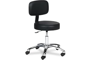 Safco Products Lab Stool with Back, Pneumatic Lift, 3430BL