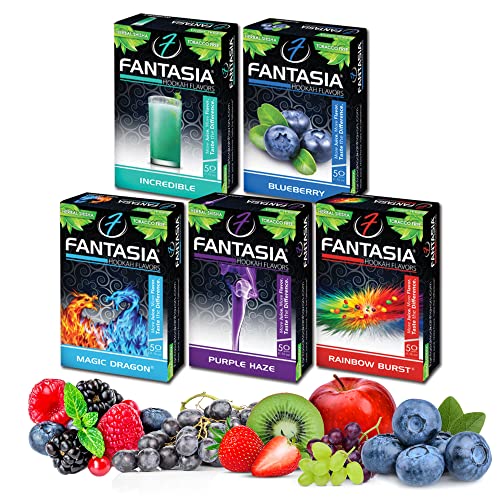 Fantasia Hookah Shisha Flavors, Tobacco & Nicotine Free — Berry Variety