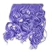 ISSIKI JAPAN 24” Vivrant color ombre Wavy Clip in Synthetic Hair Extensions Hair pieces for Women 5 Clips ,4.4oz/pcs (Light purple)