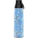 Tervis Venture Water Bottle EttaVee - Christmas Holiday Icy Blue Snowflakes Triple Insulated Tumbler Travel Cup Keeps Drinks Cold & Hot, 36oz, Stainless Steel