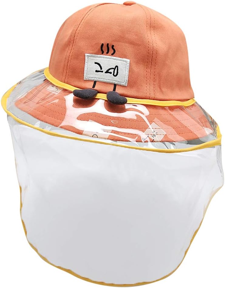 Youmymine Anti-Spitting Protective Hat, Kids Baby Safety Face Shield Hat,Dustproof Cover Anti Drool Splash Fisherman Cap