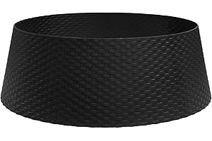 Tree Nest Black Christmas Tree Collar Christmas Tree Ring Skirt Base Cover for Holiday Home Party Decoration Magnetic Suction