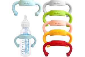 Baby Bottle Handles 6Pcs Soft Silicone Bottle Handles Safe Baby Bottle Holder Easy Carry Bottle Holder for Baby Self Feeding 