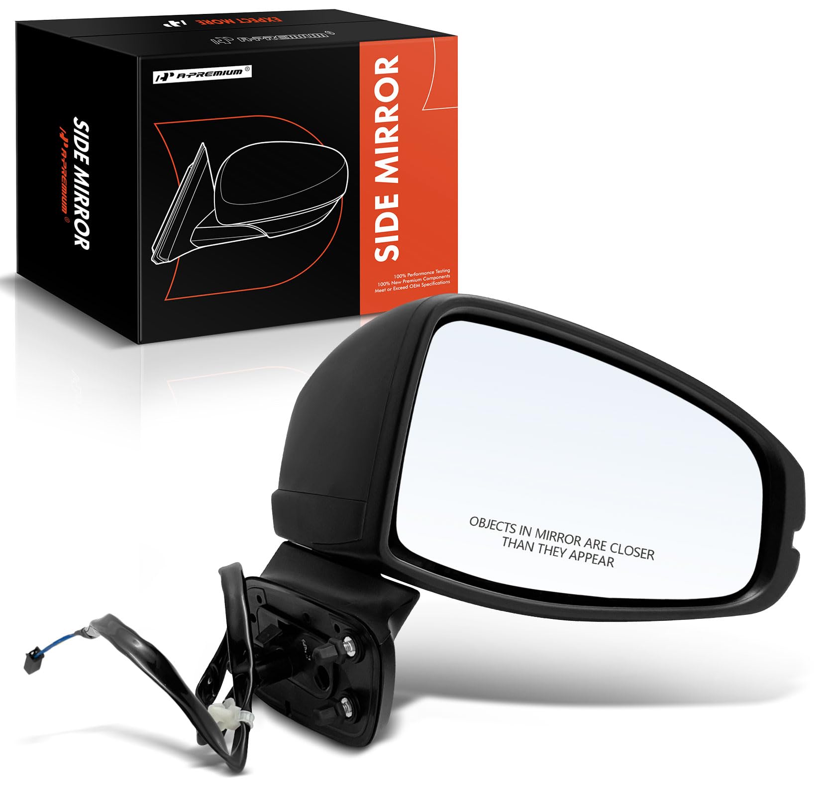 Photo 1 of ******MISSING MIRRIOR******A-Premium Passenger Side Power Door Mirror - Compatible with Honda Fit 2015-2020 - Non-Heated Manual Folding Black Smooth Outside Rear View Mirror - Replace# 76208-T5R-305