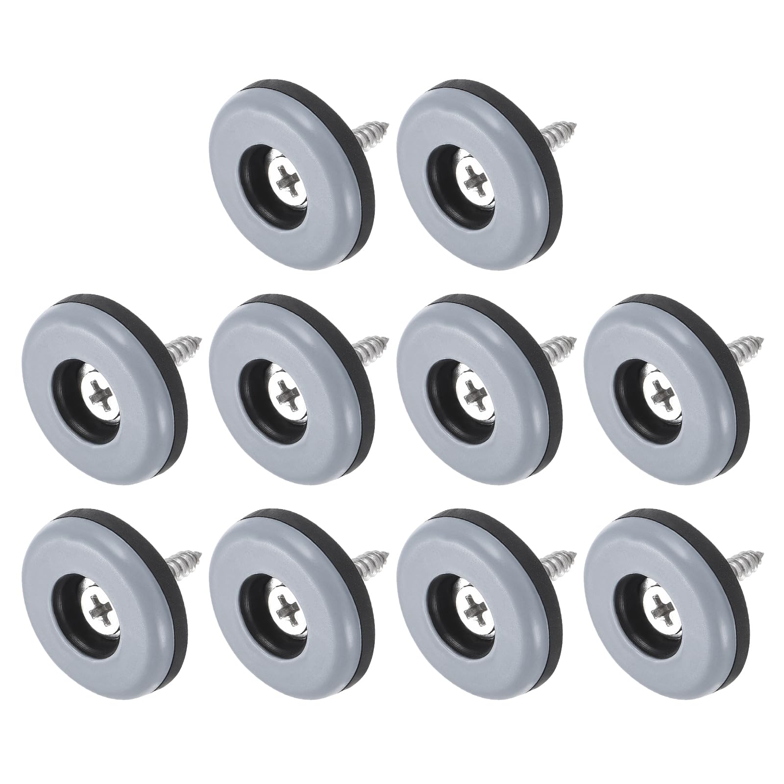 METALLIXITY Screw on Furniture Sliders (25mm/0.98in) 16Pcs, PTFE Round Chair Glides Slider with Screws - for Chairs Sofa Furniture, Black+Blue