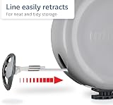 Minky Retractable Washing Line 15 m Grey Wall Mounted Indoor Outdoor view 3
