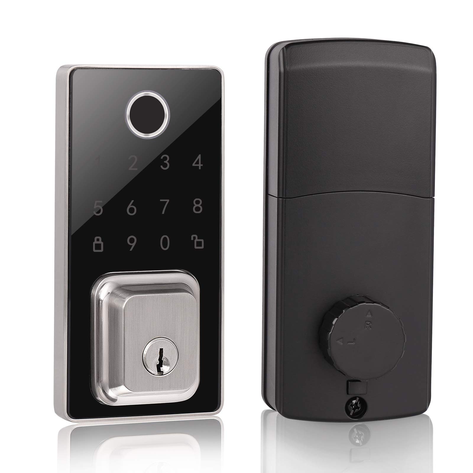 Probrico Fingerprint Electronic Deadbolt Door Lock with Keypad, Keyless Entry Touchscreen Keypad Sma
