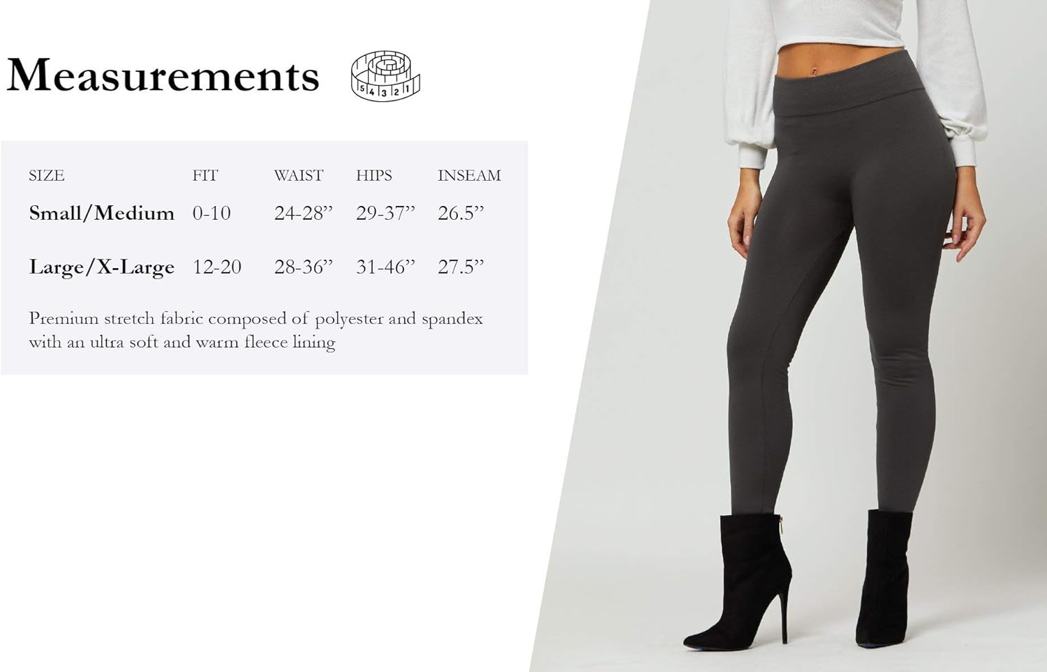 Premium Women's Fleece Lined Leggings - High Waist - Regular and Plus Size - 20+ Colors at  Women’s Clothing store