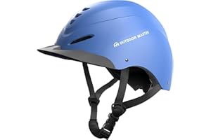 OutdoorMaster Equestrian Helmet, Horse Riding Helmet with Sun Visor and Excellent Ventilation, Adjustable Safe Helmet for Men, Women & Youth