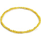 Amber Guru Baltic Amber Necklace for Women and Men (Authentic, Certified) - 17.7 Inches, Polished Beads - Handcrafted Unisex Amber Bead Jewelry for Adults