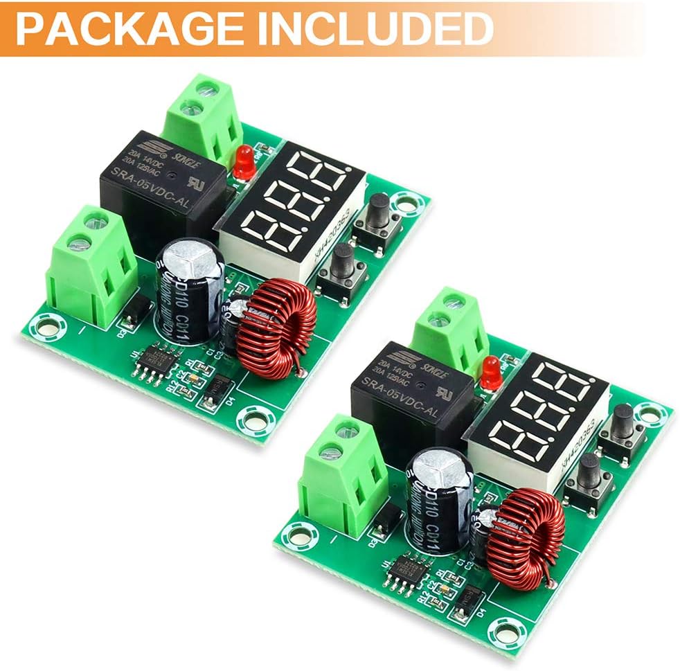 FIXITOK Voltage Protection Module Digital Low Voltage Protector Low Voltage Cutoff Disconnect Module for 12-36V Lithium Battery : Garden & Outdoor