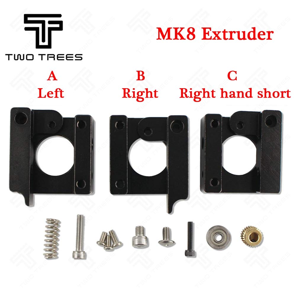 Amazon Com 3d Printer 3d Printer Parts Mk8 Extruder Edition Aluminum Block Diy Kit Makerbot Single Nozzle Extrusion Head Mk8 Black Extruder Block Size A Mk8 Black Left Industrial Scientific