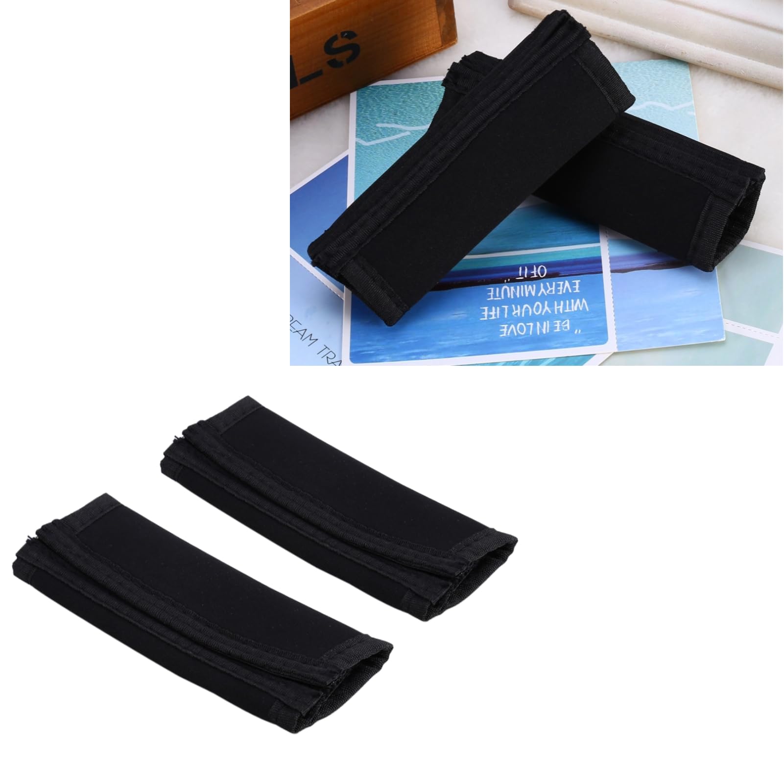 Black Baby Stroller Handle Cover Grip Bar Bumper, Non Slip, Baby Stroller Armrest Cover, Nylon, Removable Zipper Crossbar Elastic Dust Proof Protector Sleeve, for Pushchair Pram