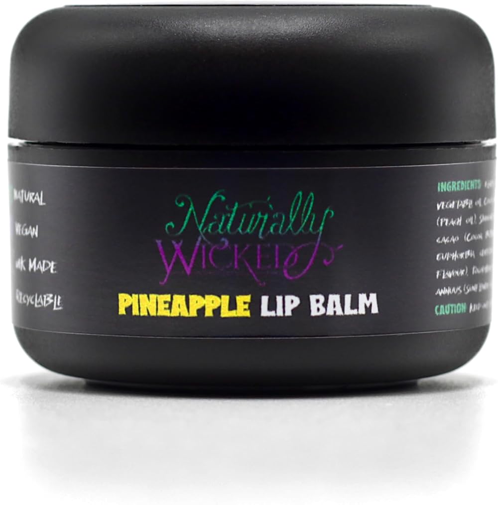 Naturally Wicked Pineapple Lip Balm Natural Vegan Lip Repair Dry Chapped 15ml