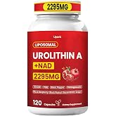 Urolithin A Supplement 2295mg, High Potency Liposomal Formula,120 Capsules | with NAD, PQQ, CoQ10 Resveratrol, Mitochondrial Support, Promote Cellular Energy, Muscle Strength, Anti-Aging, Vegan, Non-GMO