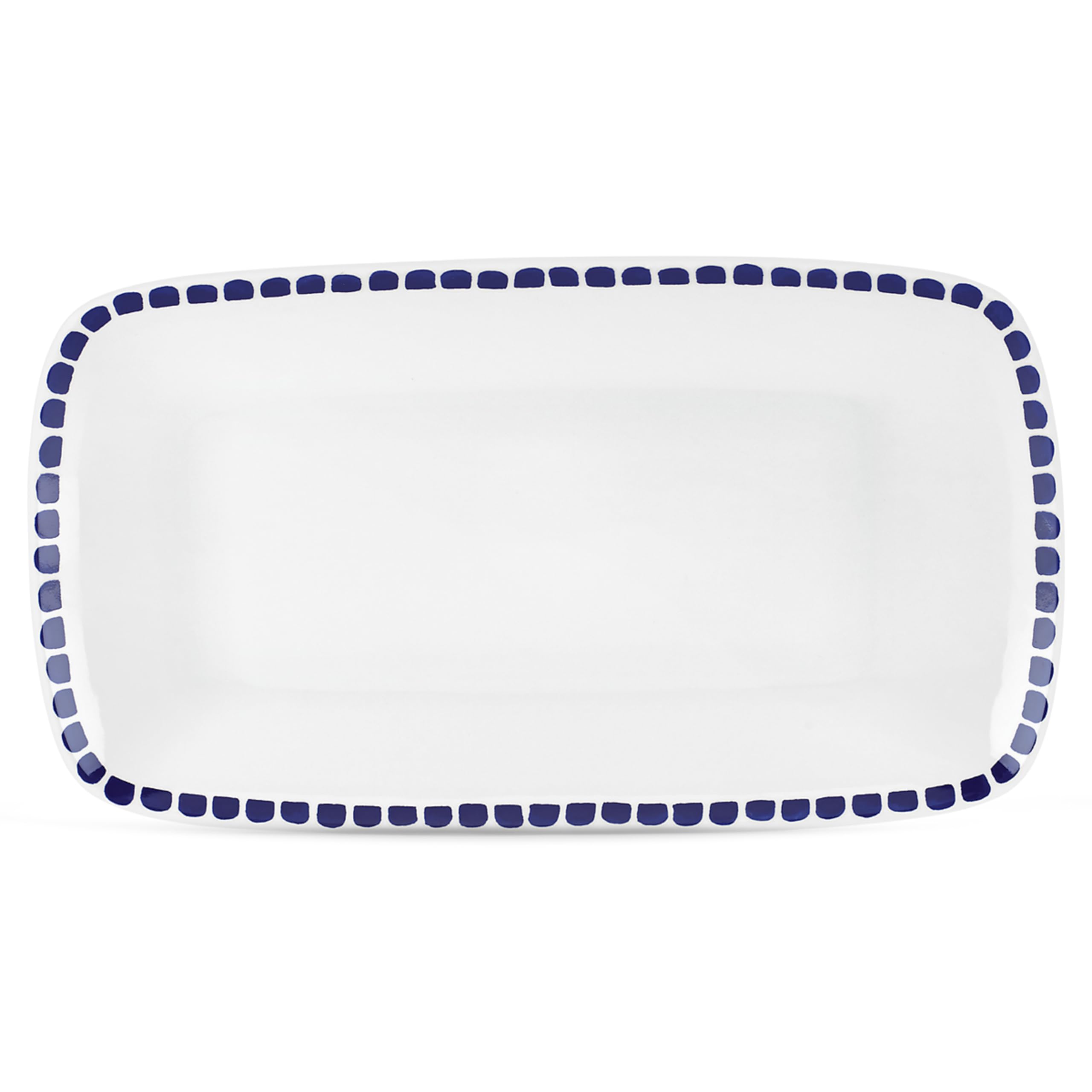 Kate Spade New York Charlotte Street Hors D’Oeuvres Tray, 2.15 LB, Blue