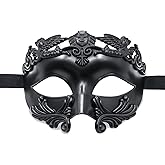 Men's Roman Greek Venetian Half Face Mask - For Masquerade Ball, Mardi Gras, Halloween