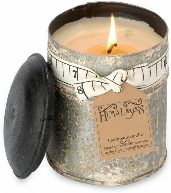 Himalayan Candles Spice Tin Soy Candle, Ginger Patchouli, 10-Ounce