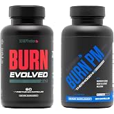 Sculpt Nation by V Shred Burn Day and Burn PM - Metabolism Booster and Post-Workout Melatonin for Sleep Support - Promotes Natural Energy, Endurance, and a Good Night's Rest - 2-Pack - 60 Capsules