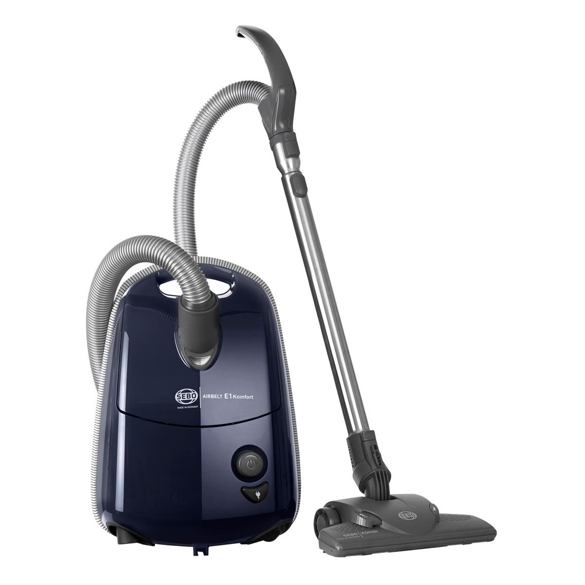 SEBO 92624GB Airbelt E1 Komfort +Boost, Cylinder Vacuum, Dark Blue