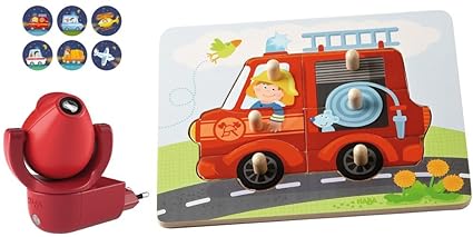 Haba Geschenkeset Steckdosenlicht Einsatzfahrzeuge und Greifpuzzle Feuerwehr