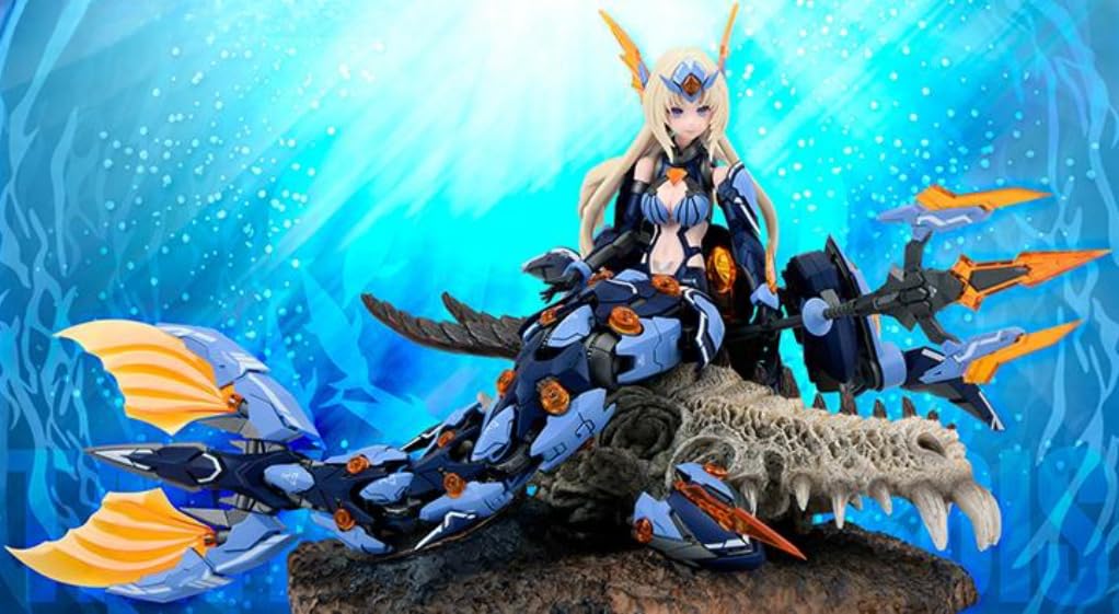 HiPlay Nuke Matrix Plastic Model Kits: Cyber Forest Mermaid, Storm Interceptor: Royal Enforcer, Tanya Charybdis, Mecha Musume, Anime Style 1:12 Scale Collectible Action Figures (Mermaid)