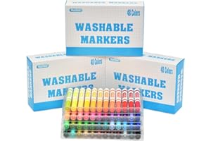 Rarlan Washable Markers Bulk, Markers for Kids, Bulk Pack, 48 Colors, 3 Boxes, 144 Count