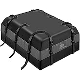 21 Cubic Feet Car Rooftop Soft Shell Cargo Carrier, 100% Waterproof - Car Storage for All Vehicle with/Without Racks - Attached Anti Slip Mat, Storage Bag, 6 Door Hooks and 6 Straps