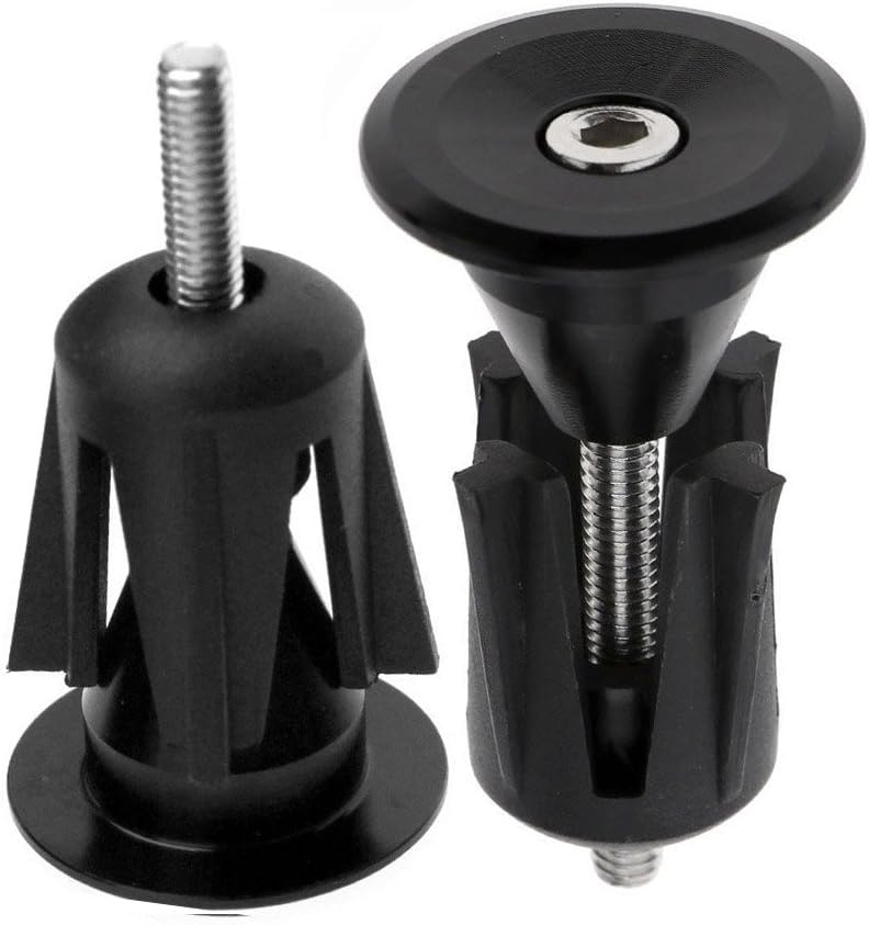 Fuerdi 2pcs Aluminum Bicycle Handlebar End Plugs for Most Bicycle Road Bike Mountain Bike BMX MTB