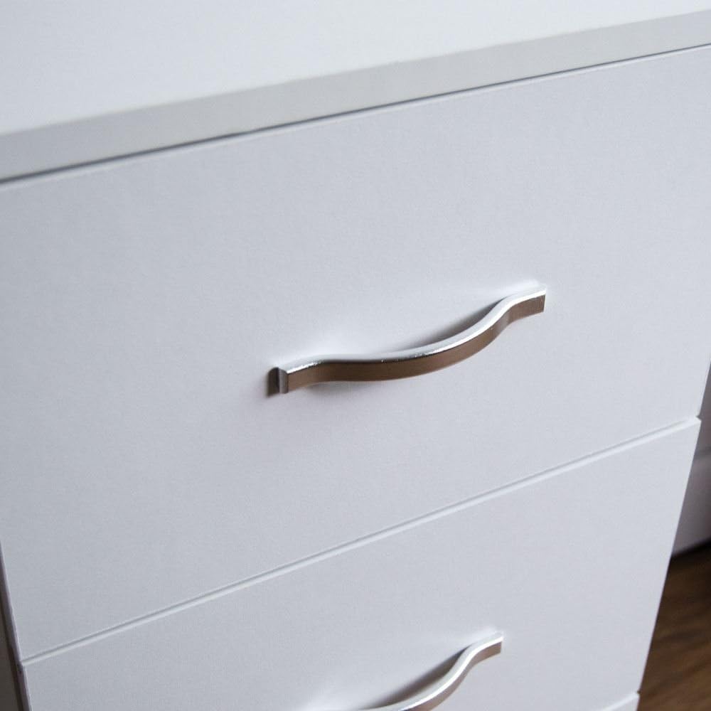 Vida Designs 3 Drawer, Dressing Table/Vanity Table, Makeup Desk - Riano Bedroom Furniture (White), 38 x 93 x 79 centimetres - Image 4