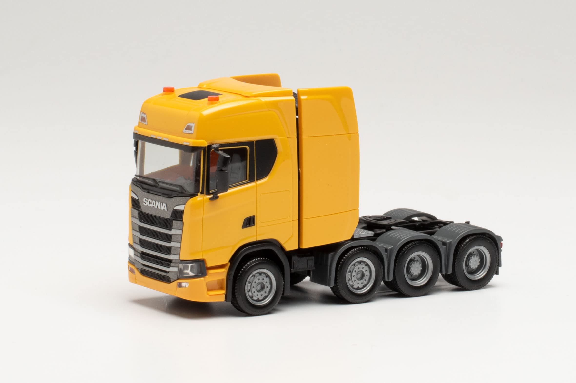 herpa 308601-003 Scania CS High Roof Heavy Duty Tractor Yellow Model Car Miniature Models Small Model Collectible Detailed Corn Yellow