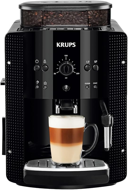 Krups roma ea810870 - cafeteira superautomática, 15 barras, moedor de café cônico metálico, com seleção de quantidade e intensidade de café, bico vapor, 2 bicos, inclui kit de limpeza