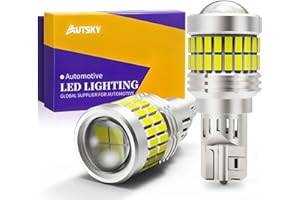 AUTSKY 912 921 LED Bulb White for Backup Light Reverse Lights, T15 906 922 W16W LED Bulbs 6500K Super Bright, Canbus Error Fr