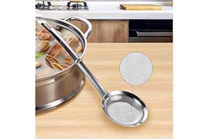 PIPISHAGO 1 Pc Stainless Steel Fine Mesh Strainer, Fine Mesh Sieve for Kitchen Cooking, 3 Sizes Long Handle Food Strainer Steel Colander (Middle 1Pc)