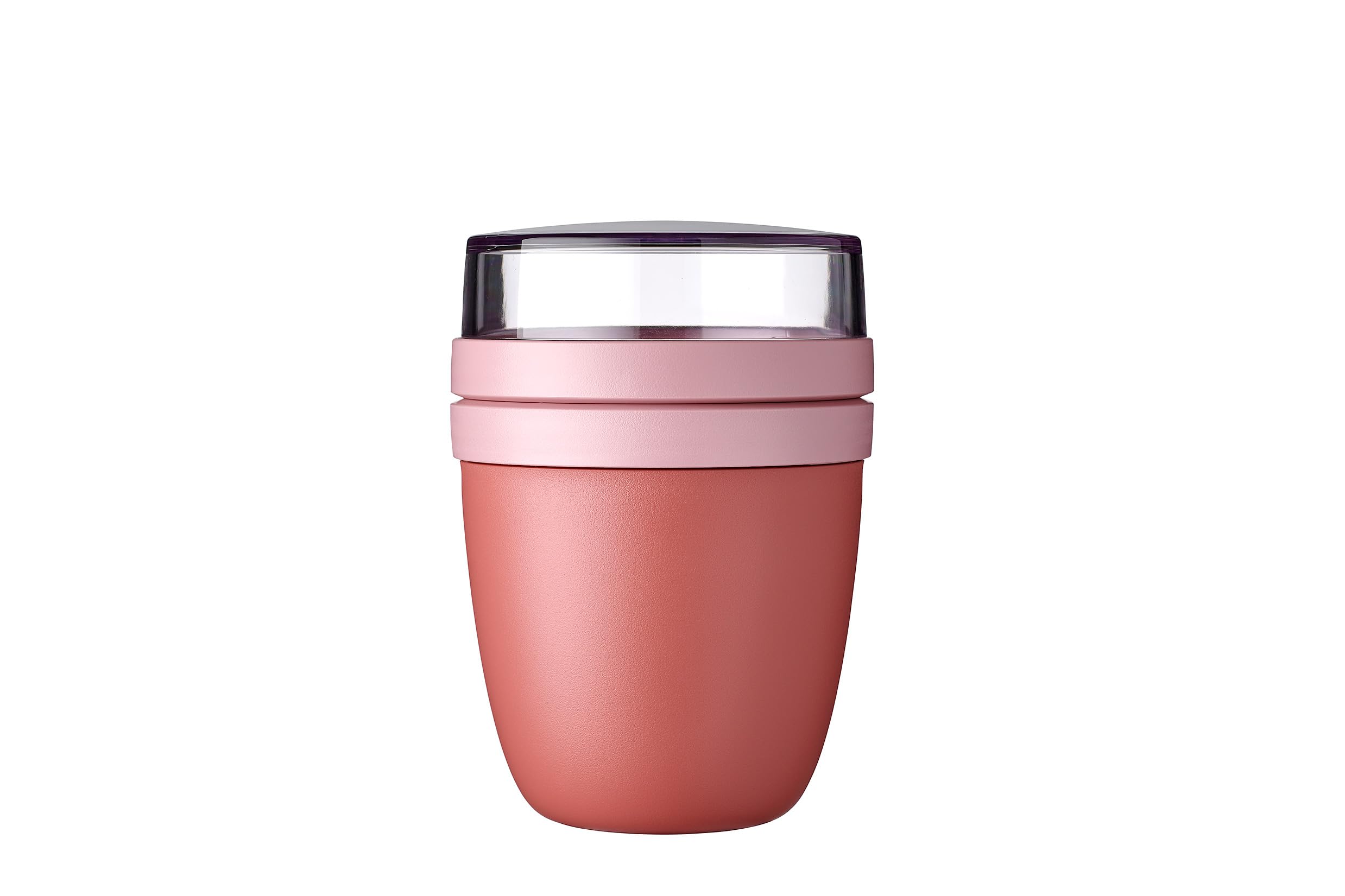 Mepal Overnight Oats jar - Practical Yoghurt Cup & Muesli Cup - Separate Compartments for Yoghurt & Muesli - Suitable for Freezer, Microwave & Dishwasher - 500 ml + 200 ml - Vivid Mauve