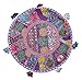 Rajasthali Indian Pouf Stool Vintage Patchwork Embellished Patchwork Living Room Ottoman Cover, 18 X 13 Inches