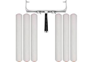 DBYANAN 7PC 18 Inch Paint Roller Kit 6pcs 18 inch Paint Roller Covers 18" Roller Frame Large Paint Rollers Wide Paint Roller for Painting Walls Ceiling Floor