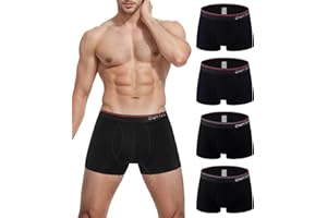 Charm Karter Men's Trunks Underwear - Mens Breathable Anti-Chafing Moisture Wicking Underwear 4 Pack