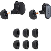 Comply Memory Foam Replacement Ear Tips, Black, Medium (3 Pairs) | For Bose QuietComfort, II, Ultra 1&amp;2, Ultimate Comfort, Secure Fit, Superior Noise Isolation