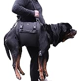 Dog Carry Sling, Emergency Backpack Pet Legs Support & Rehabilitation Dog Lift Harness for Large Dogs, Dog Carrier for Senior Dogs Joint Injuries, Arthritis, Up and Down Stairs (Black, XXL)