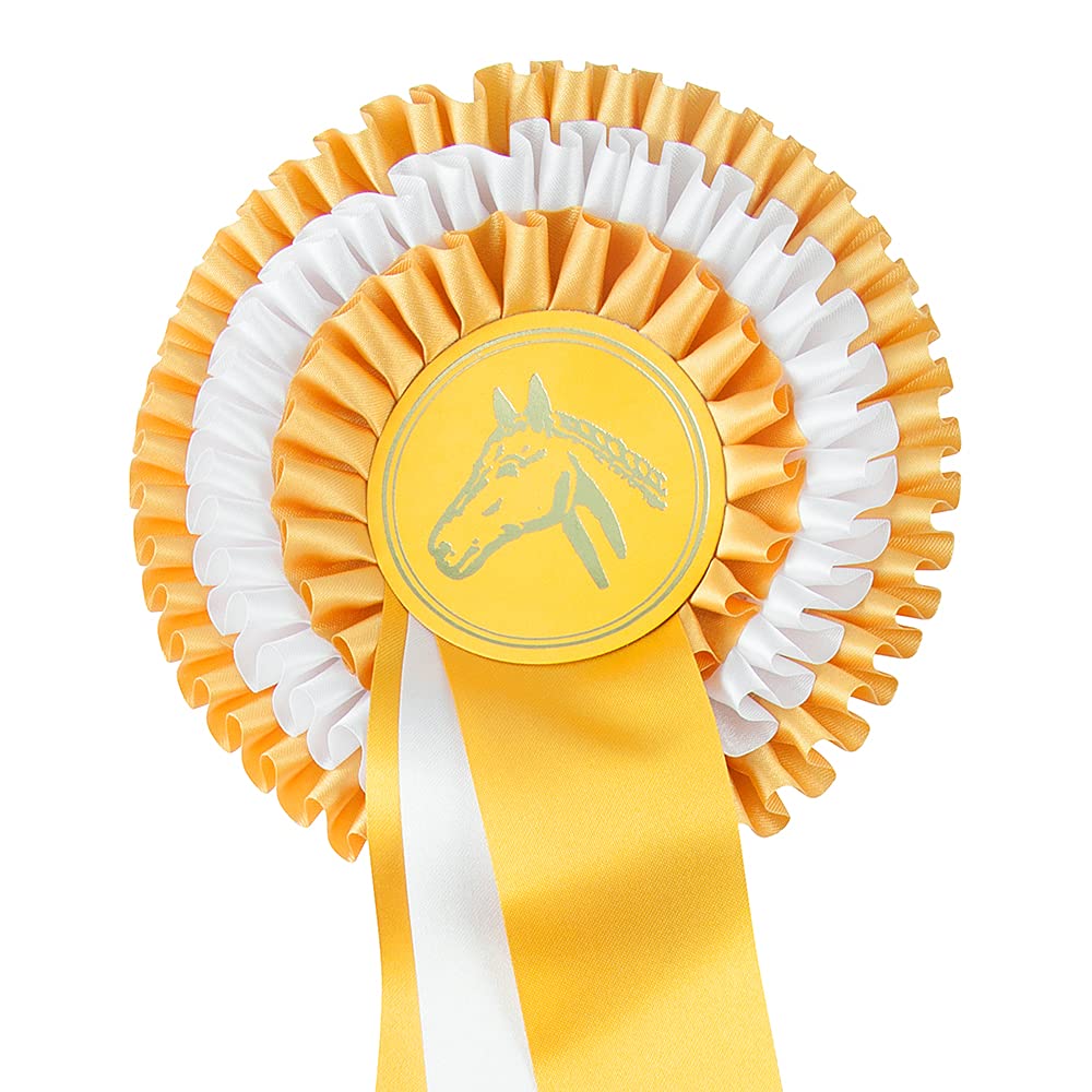 PFIFF Tournament Bow Premium 3-Way Rosette, Yellow