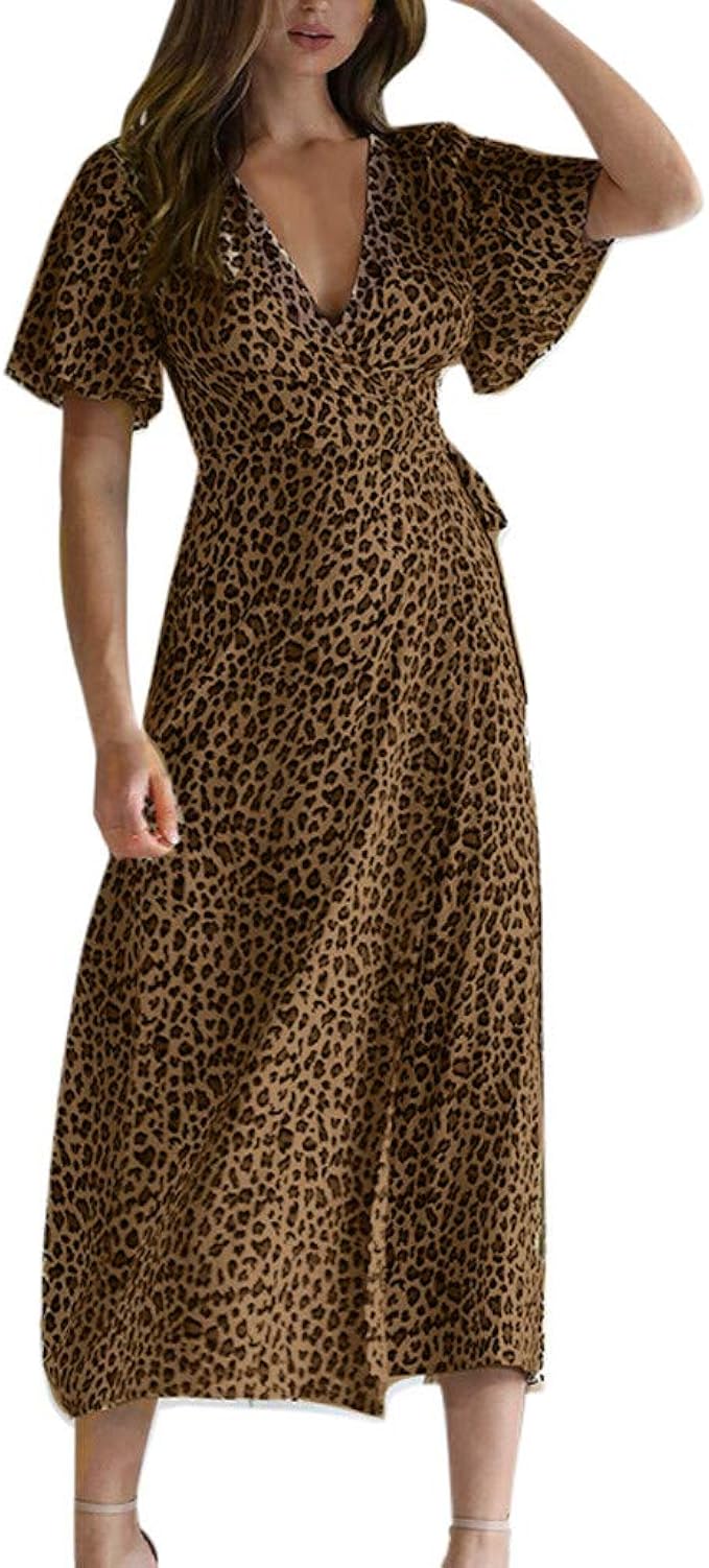 leopard maxi dress